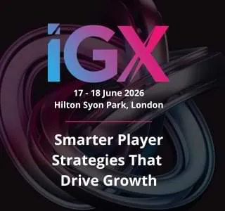 iGX 2026 event banner featuring the text ‘iGX – 17–18 June 2026 – Hilton Syon Park, London’ and the tagline ‘Smarter Player Strategies That Drive Growth’ on a dark abstract background.